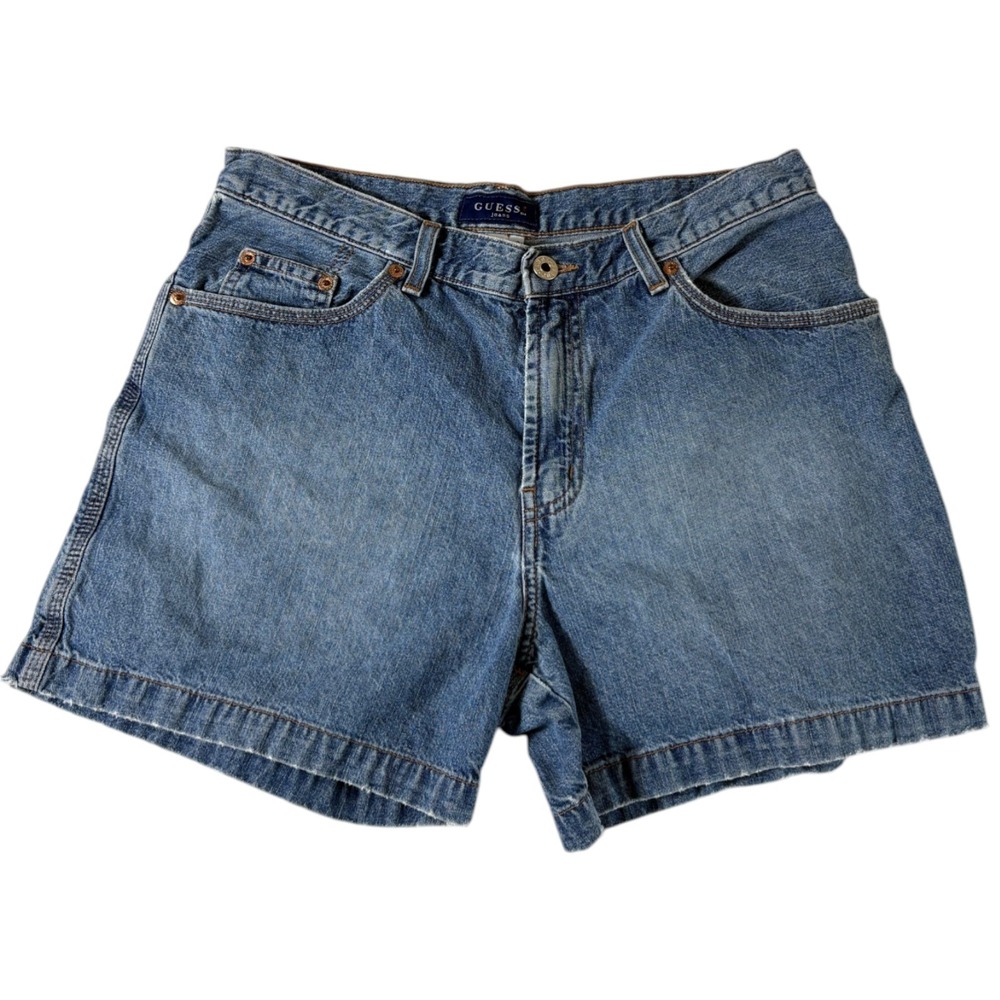 Guess‎ Jeans Authentic Shorts Mens 31 Blue Denim Stretch Medium Wash Made In USA